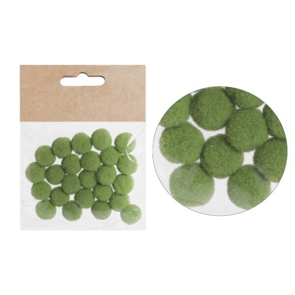 Pompon 15mm, 24db/cs ZÖLD