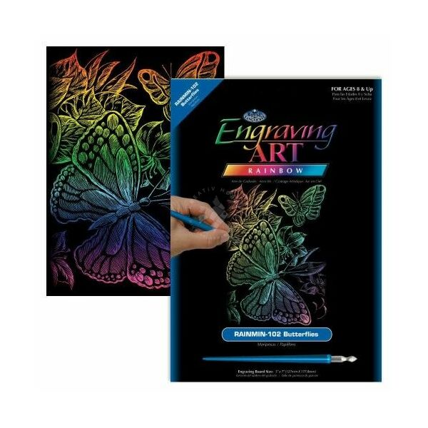 Mini karckép szivárványos - Pillangók 