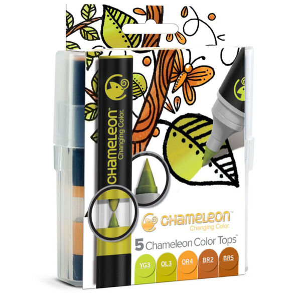 Chameleon Color Tops színkeverő kupak, 5 db – föld árnyalatok