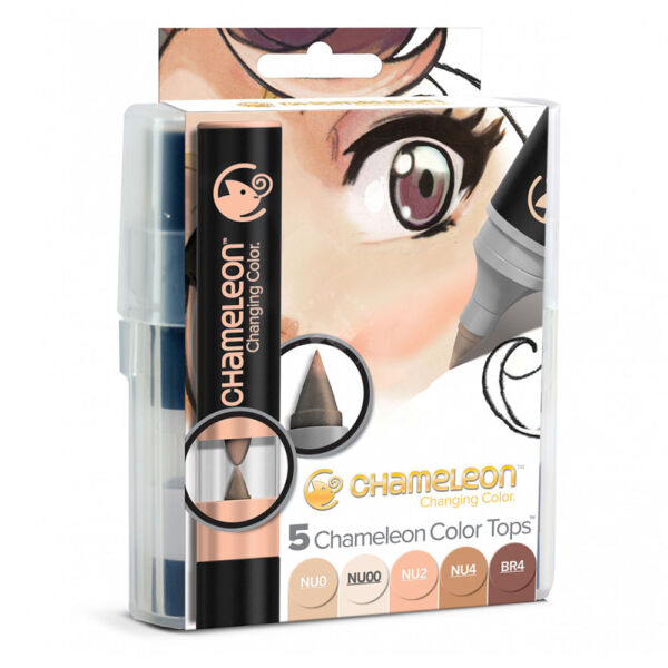 Chameleon Color Tops színkeverő kupak, 5 db – bőrszínek