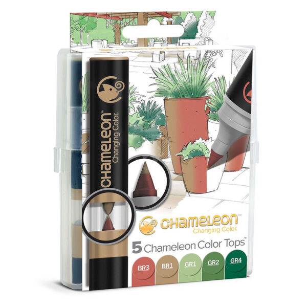 Chameleon Color Tops színkeverő kupak, 5 db – természet árnyalatok