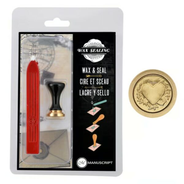 MANUSCRIPT Pecsétviasz készlet, szív
