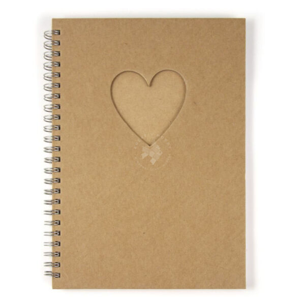 Jegyzetfüzet paszpartus borítóval, Szív A/5