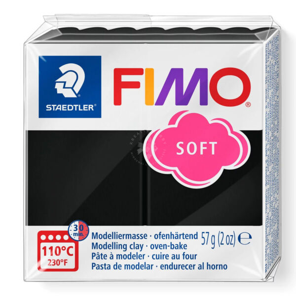 FIMO Soft süthető gyurma - Fekete