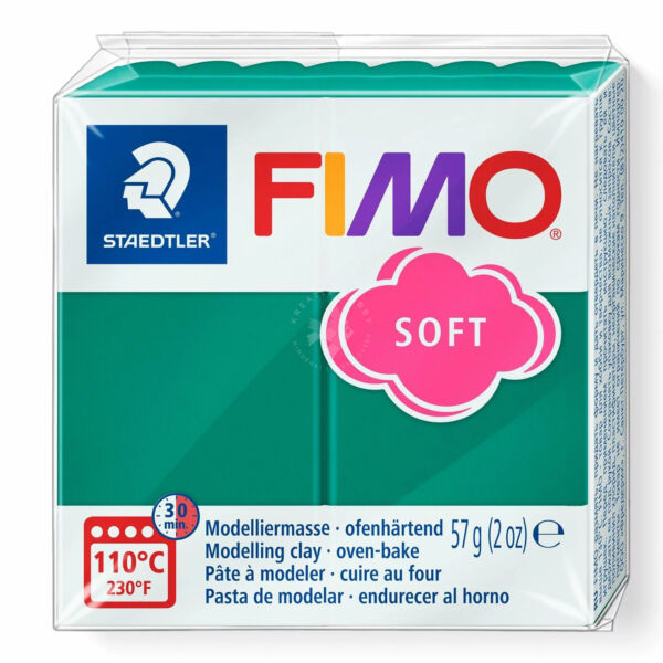 FIMO Soft süthető gyurma - Smaragdzöld