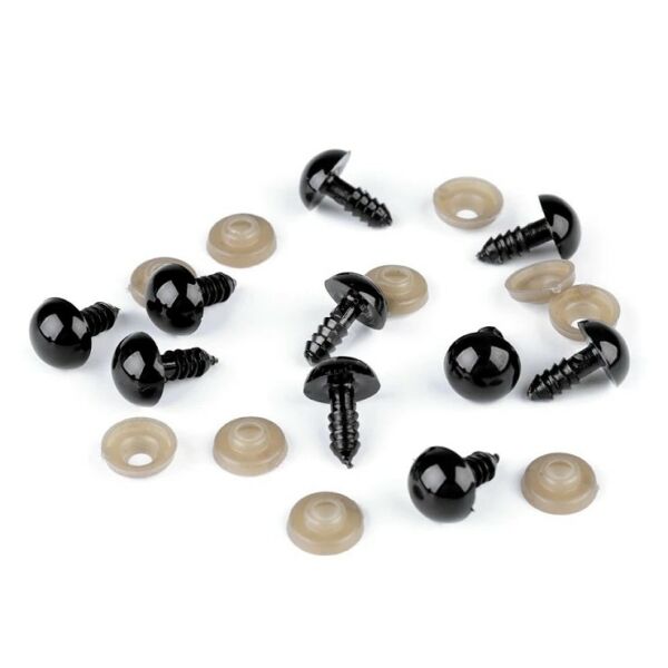 Biztonsági szem 12 mm, 2 pár FEKETE