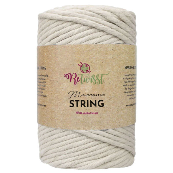 Makraméfonal 5mm elefántcsont