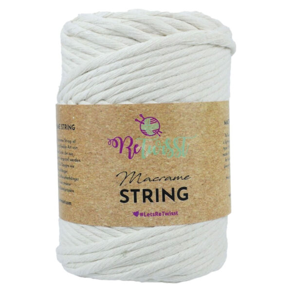 Makraméfonal 5mm fehér