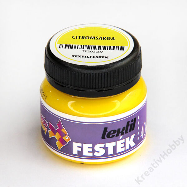 Textilfesték 40 ml citromsárga