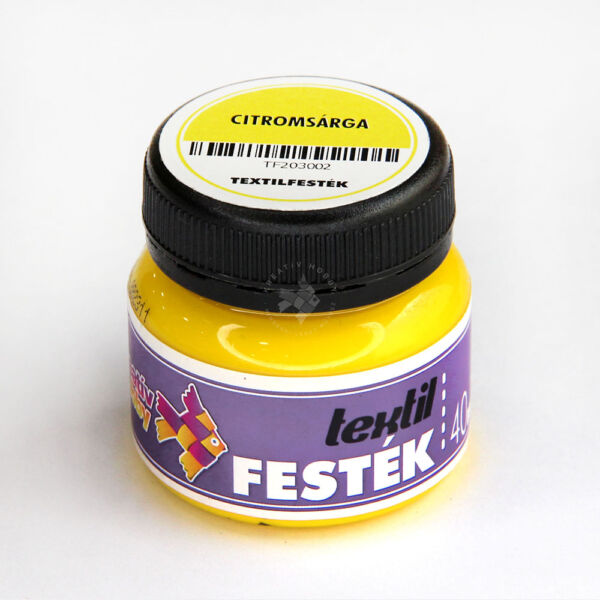Textilfesték 40 ml citromsárga