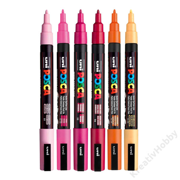 UNI POSCA filctollkészlet 3M Meleg színek
