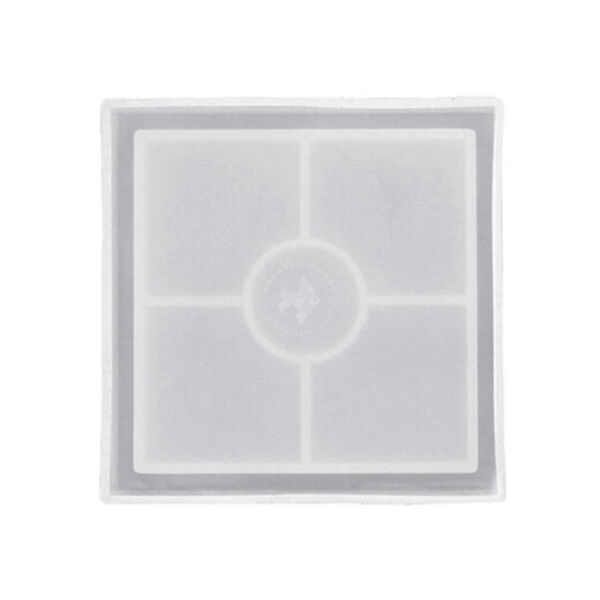 JESMONITE SZILIKON ÖNTŐFORMA AKRIL- ÉS MŰGYANTÁHOZ - NÉGYZET, PEREMES ALÁTÉT, 10*1,5CM