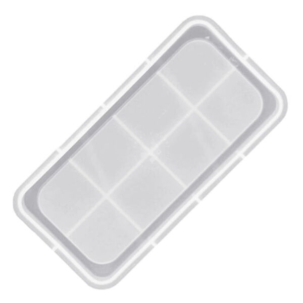 JESMONITE SZILIKON ÖNTŐFORMA AKRIL- ÉS MŰGYANTÁHOZ - TÉGLALAP TÁLCA, 18X9,5 CM