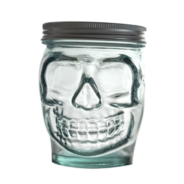 Koponya formájú üveg csavaros tetővel 450ml