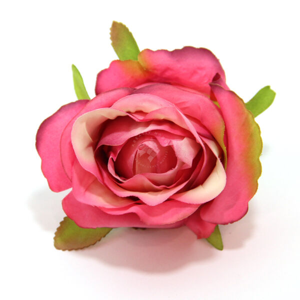 Rózsafejek, textilből 6x8 cm sötétrózsaszín