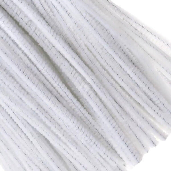 Zsenília 6mm/30cm, 10db FEHÉR