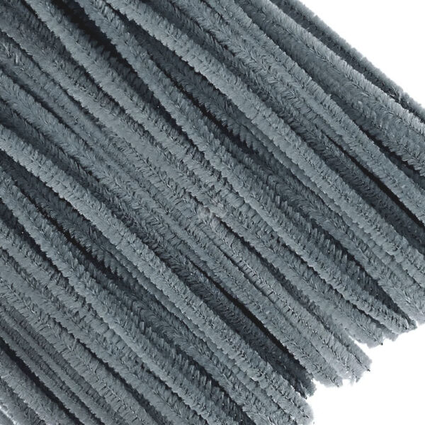 Zsenília 6mm/30cm, 10db SZÜRKE