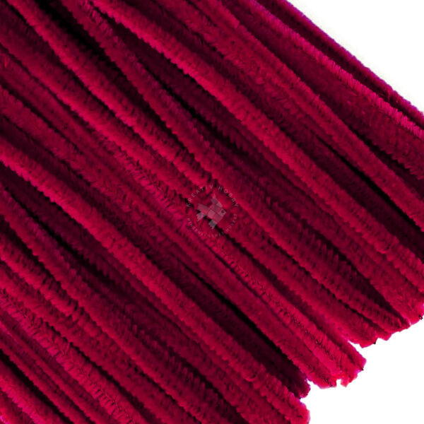 Zsenília 6mm/30cm, 10db BORDÓ