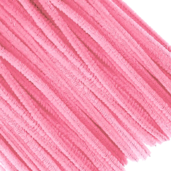 Zsenília 6mm/30cm, 10db VILÁGOS RÓZSASZÍN