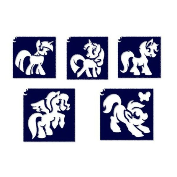 csillámtetoválás sablon pónik