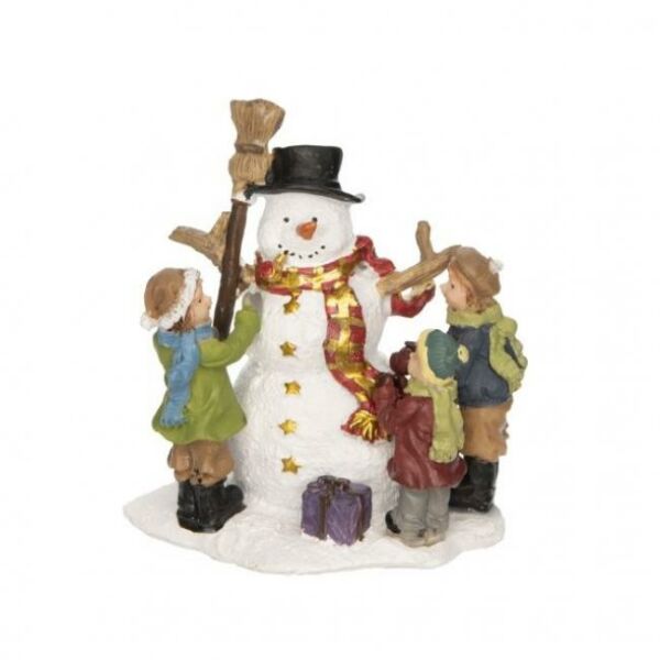 Téli mini falu kiegészítő hóemberépítő gyerekek poly