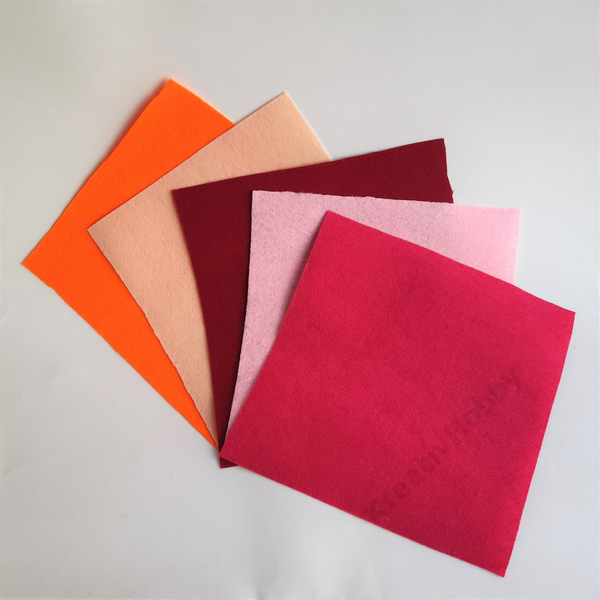 Filclap 5 db (narancs, testszín, bordó, világos rózsaszín, pink)