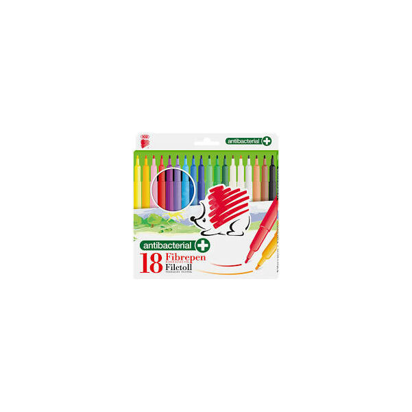 Ico süni antibakteriális filctoll készlet, 18db