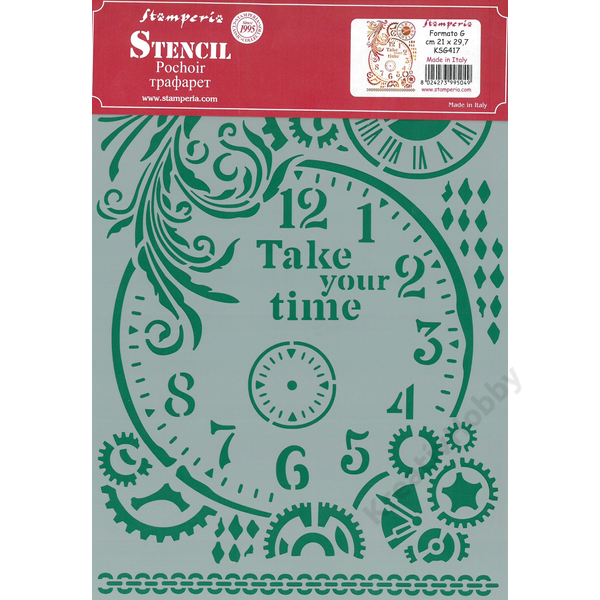 Stencil G méret 21 x 29,7 cm - "Take your time"