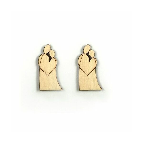 Fafigura, JEGYESPÁR+SZÍV SZILUETT 2db