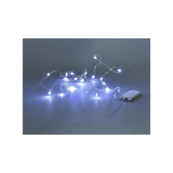 Ledfüzér 20 leddel, 2m HÓFEHÉR FÉNYŰ
