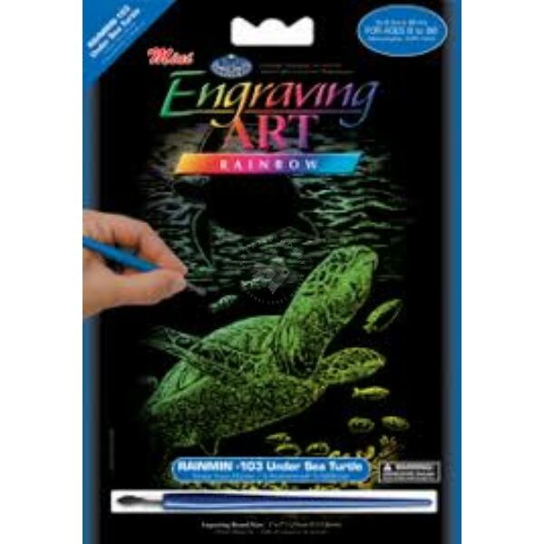 Mini karckép szivárványos - Teknős