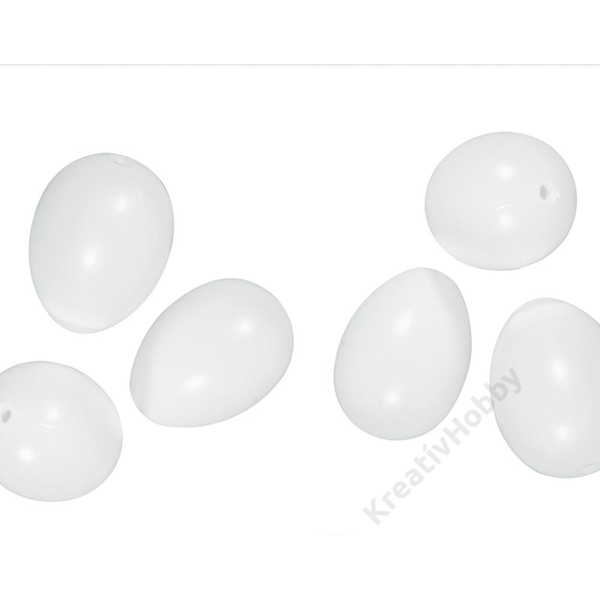 Műanyag fehér tojás 10cm