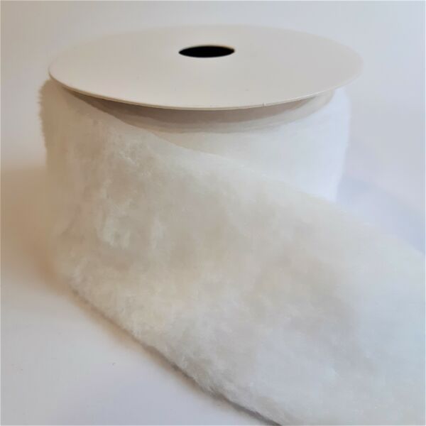 Szőrme szalag rövid szőrű, 6cmx4,5m FEHÉR