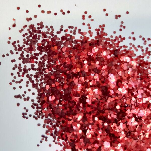 nagyszemcsés glitter piros