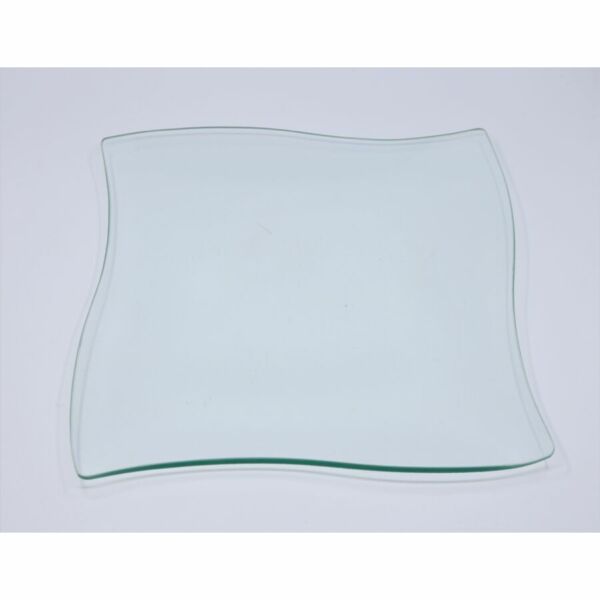 hullámosszélű üvegtál