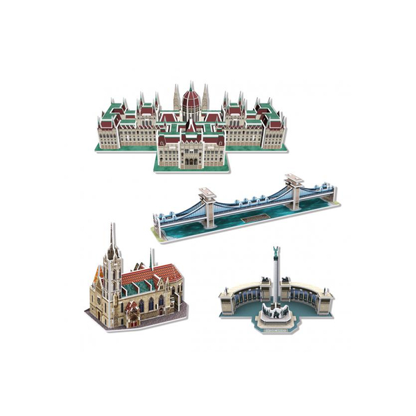 3D puzzle, mini, magyar épületek