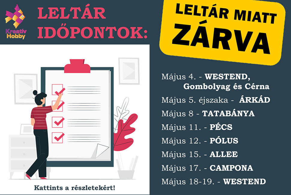 leltár időpontok 2025