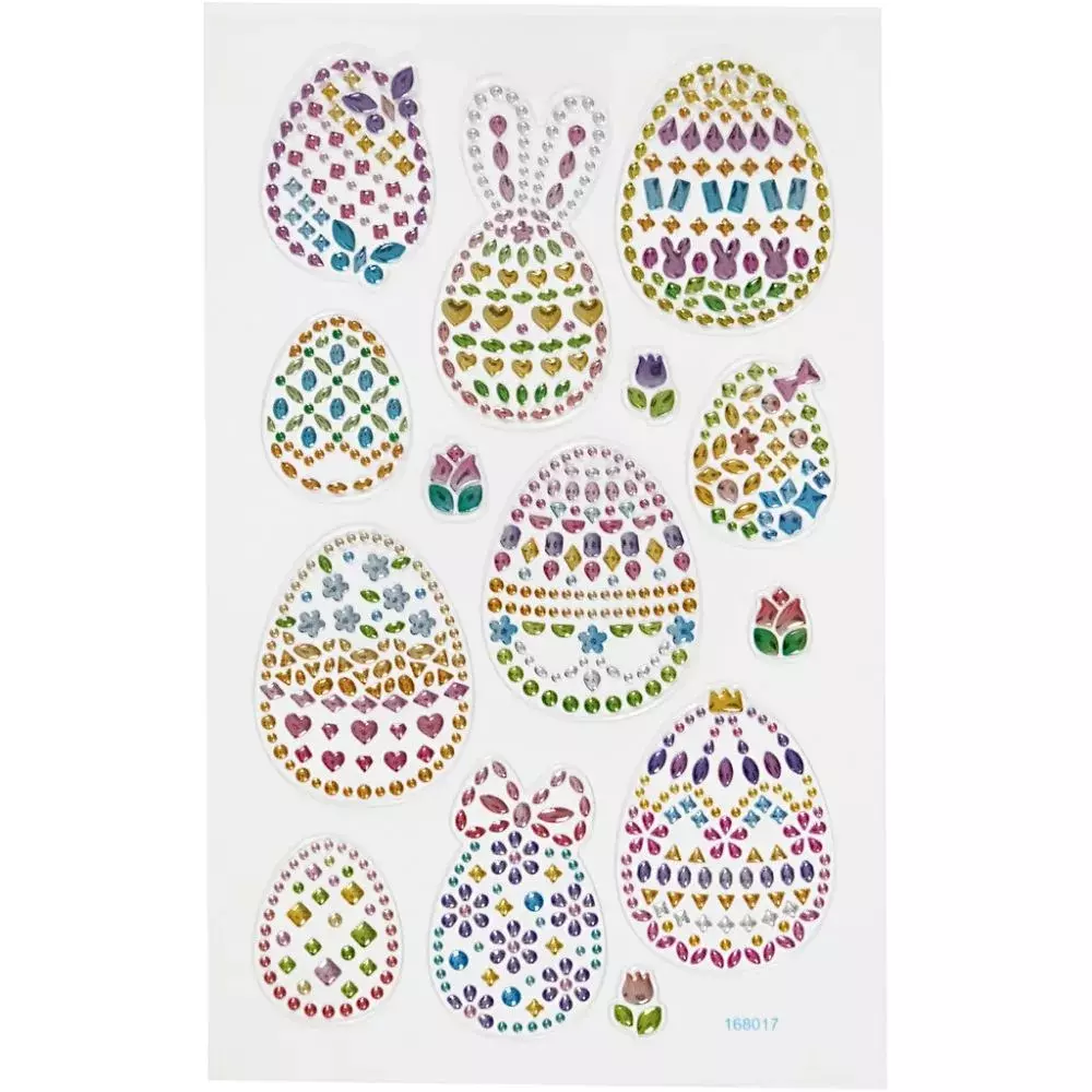 Diamond stickers, Easter eggs, 10x16 cm,