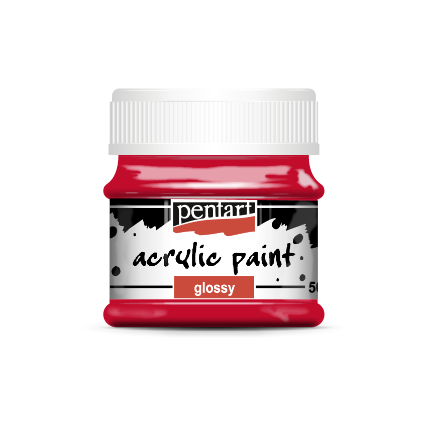 Fényes akrilfesték 50 ml rúzspiros