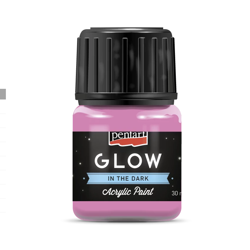 GLOW sötétben világító akrilfesték 30 ml pink