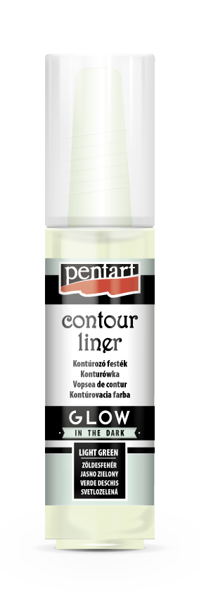 Sötétben világító kontúr 20ml, Zöldesfehér