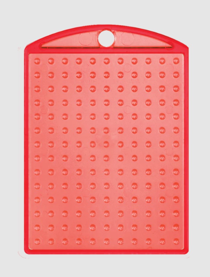 Pixel kulcstartó alaplap - átlátszó PIROS 2,8x4 cm