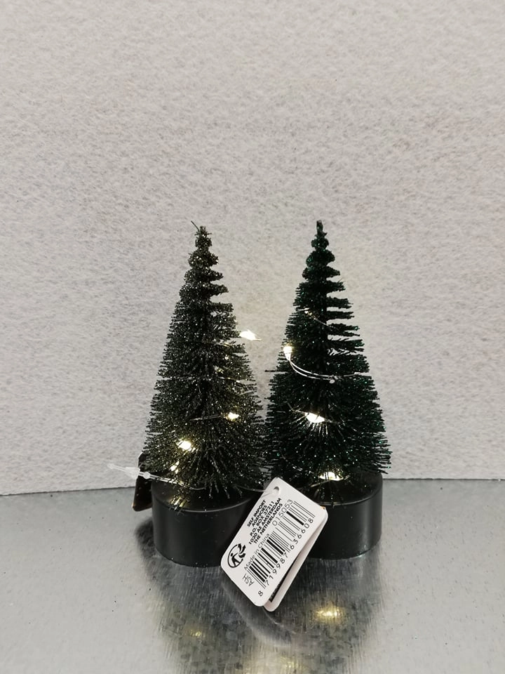 Karácsonyfa ledes, 10cm Sötétzöld