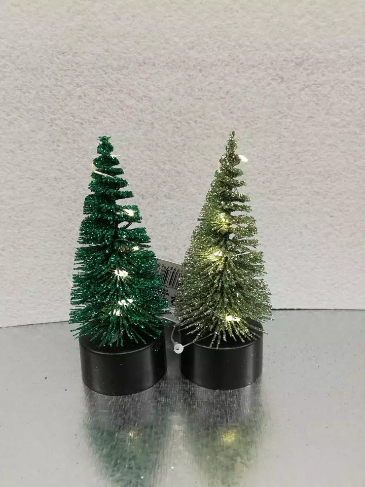Karácsonyfa ledes, 10cm Világoszöld