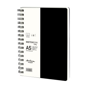 sketchbook Daily wirebound 80 g 80 sh, A5 black cover portrait