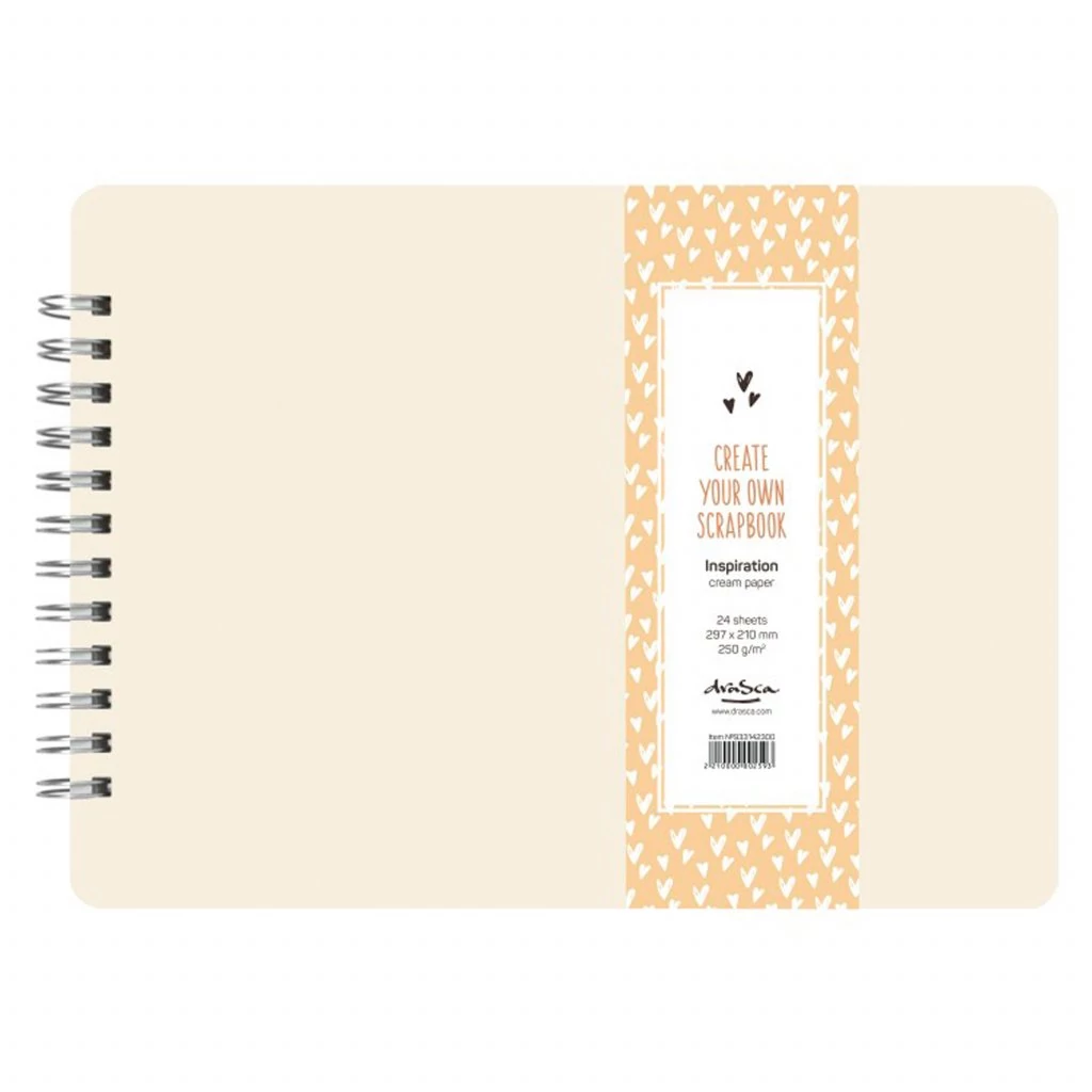 Scrapbook Inspiration Cream paper wirebound 250 g 24 sh A4 (29.7*21 cm)