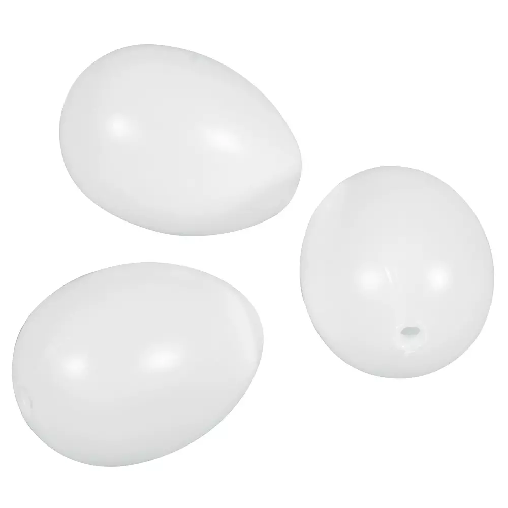 Műanyag tojás 8cm fehér/db