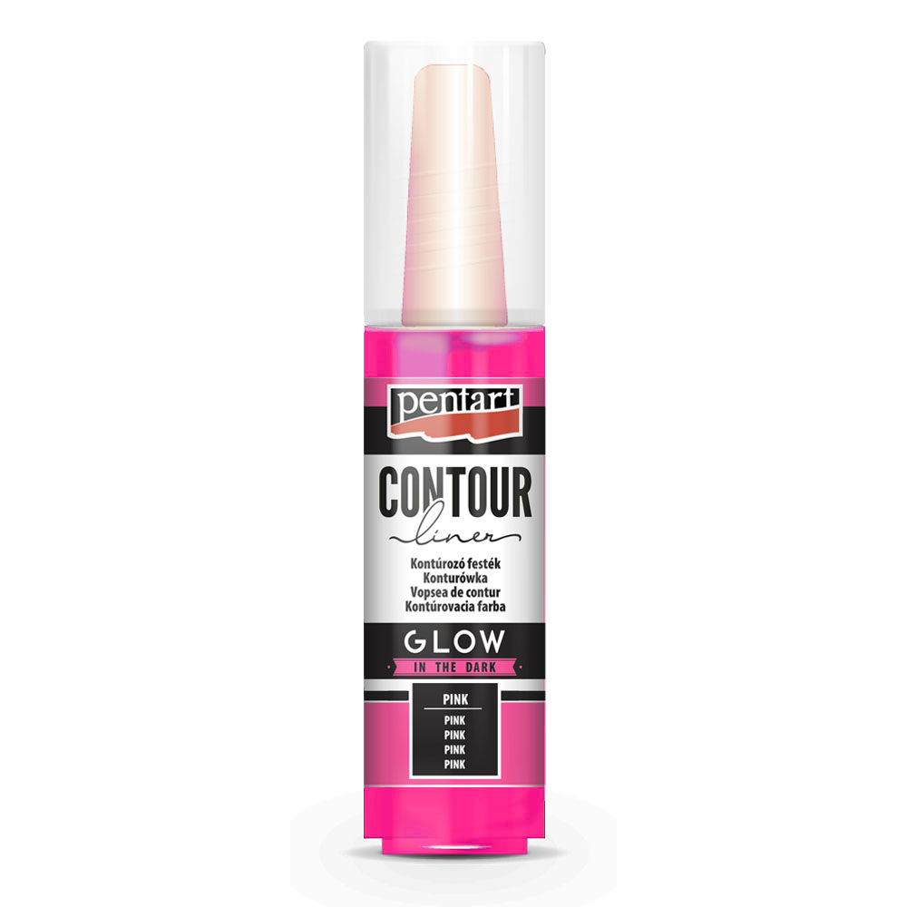 Sötétben világító kontúrozó festék 20ml, pink