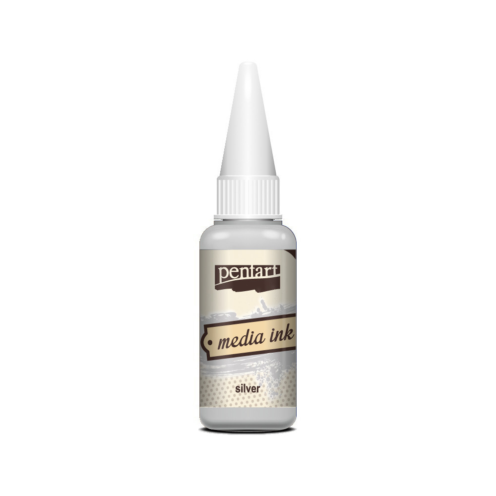 Média tinta metál 20ml, ezüst