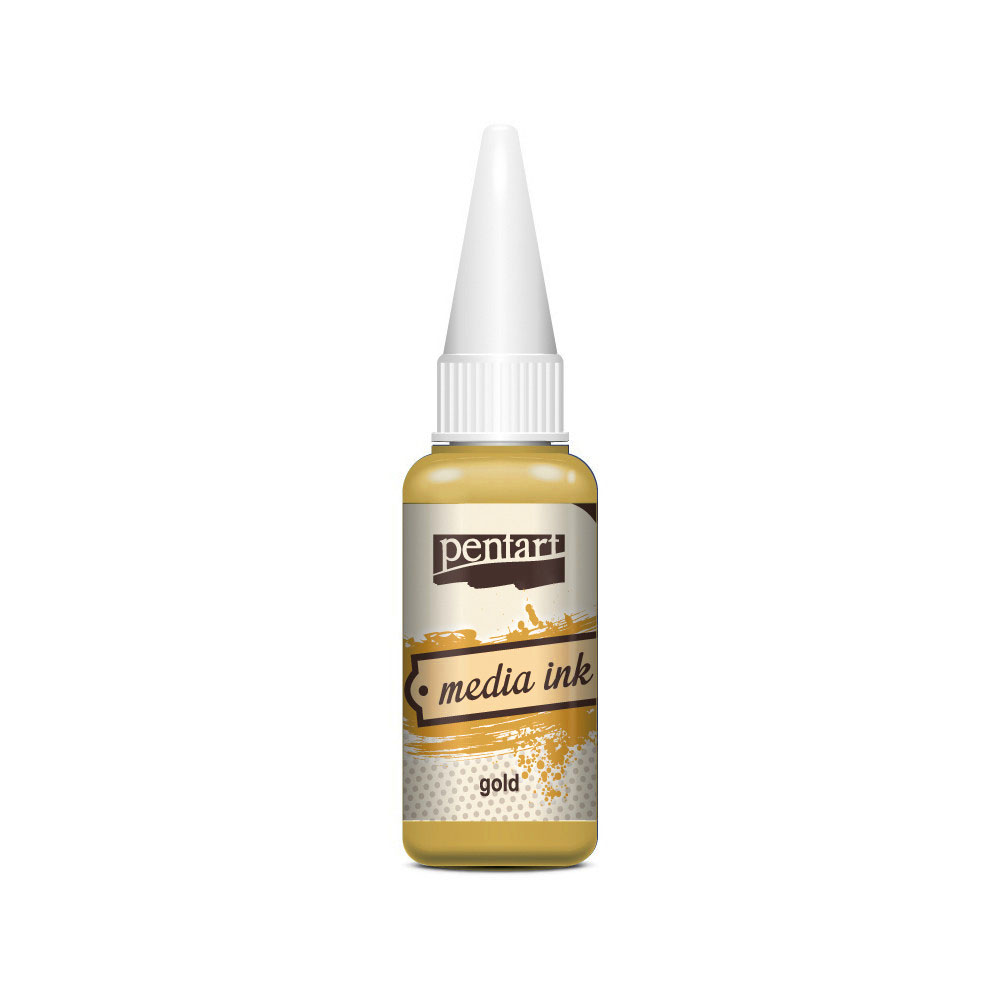 Média tinta metál 20ml, arany